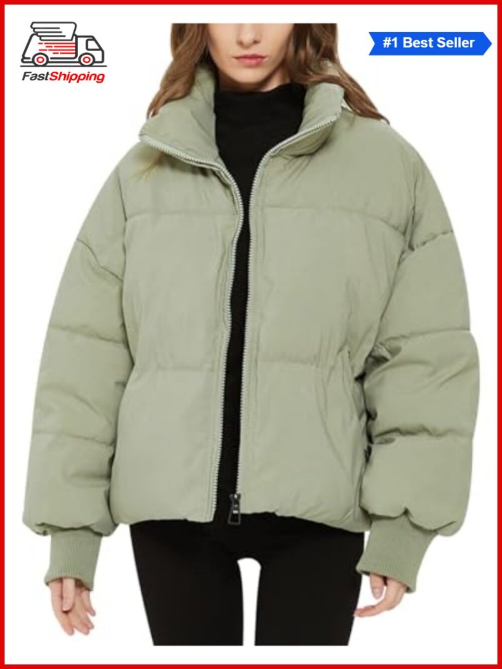 ✨ Gihuo Women's Cropped Puffer Jacket Quilted Zip Front Winter Coat